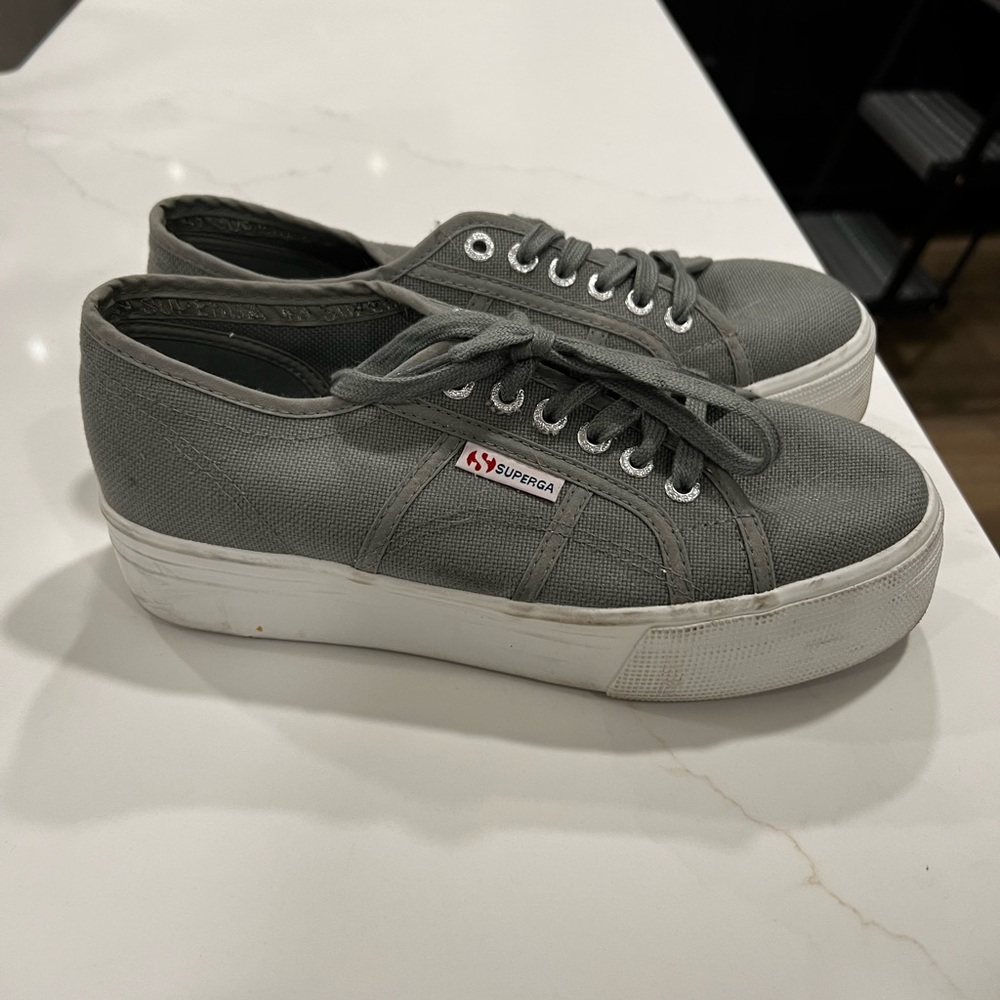 Gray Superga Canvas Sneakers